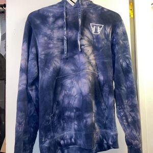 Theory Blue Tie-Dye Hoodie